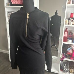 Zara Black Garment with Gold Detail